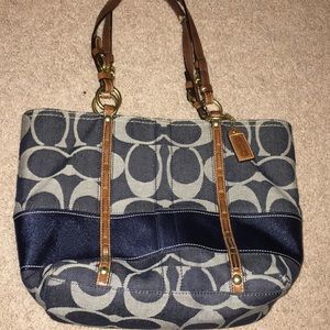 Blue coach bag